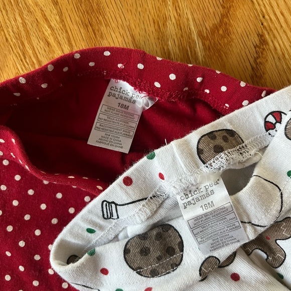 Christmas Pajamas size 18M Chick Pea 4 piece "Ready for Santa" and Gingerbread - Picture 6 of 6